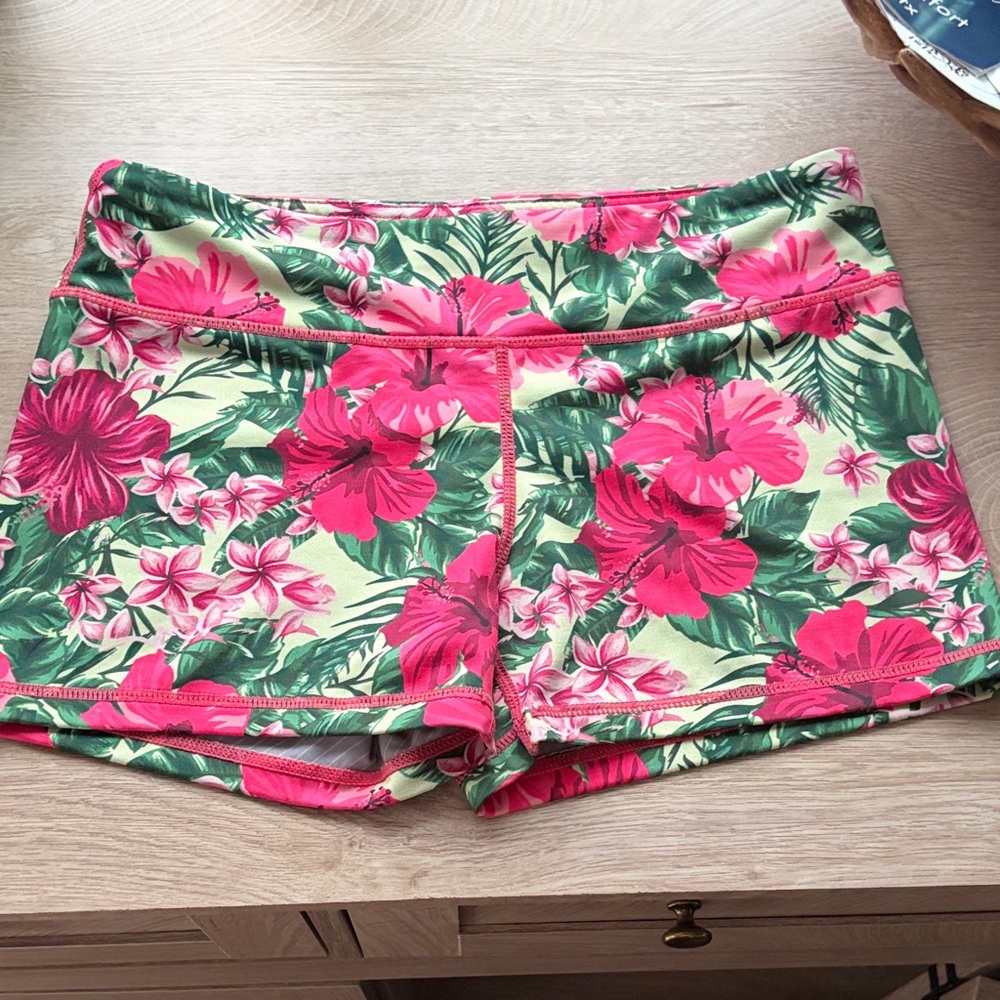 Tropical Floral Women's Athletic Shorts